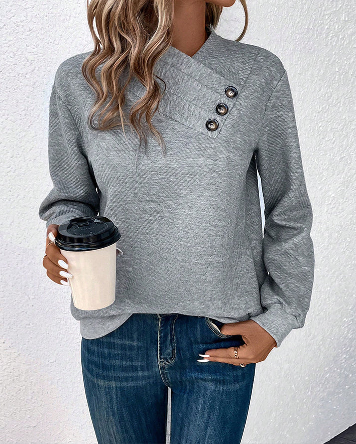 Levoire | Sweatshirt Femme Avec Col Stylé Et Coupe Moderne
