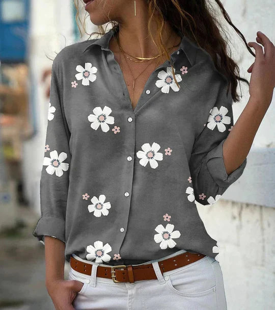Levoire | Chemisier À Motif Floral Gris