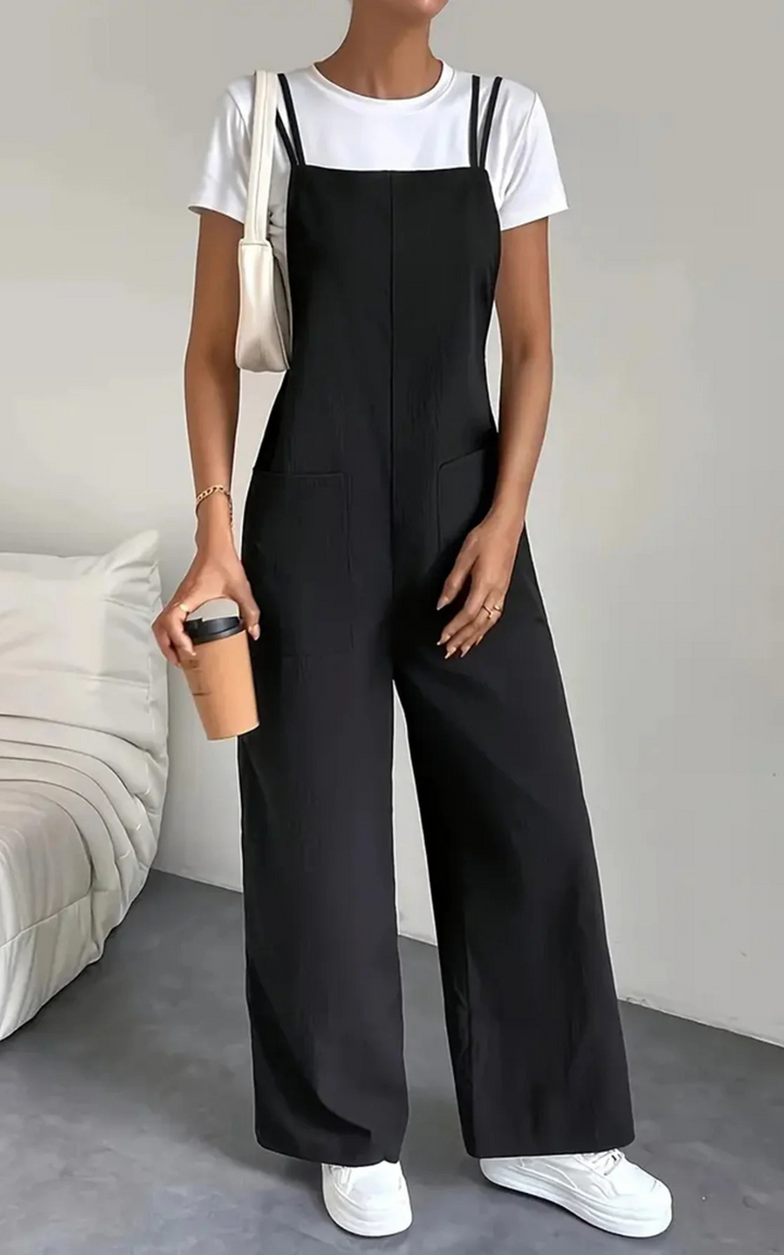 Levoire | Pantalons Noirs Pour Femmes Larges Décontractés Élégants Noir
