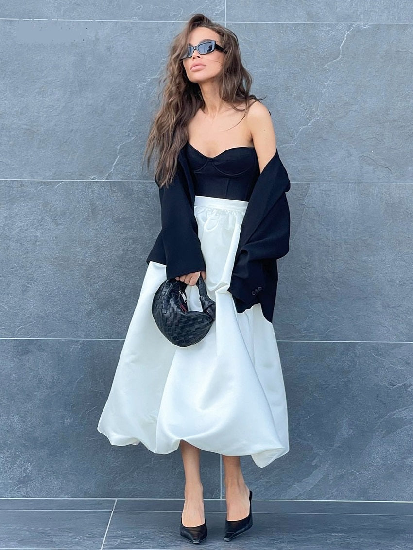 Levoire | Jupes Longues Printemps Plis Blanc