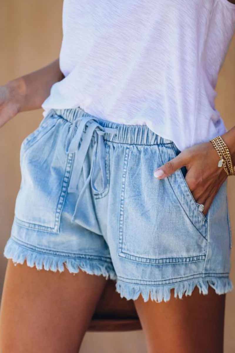 Levoire | Short en jean tendance Bleu