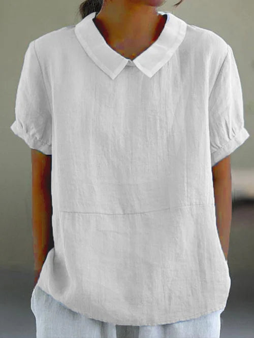 Levoire | Top Femme Col Confortable Blanc