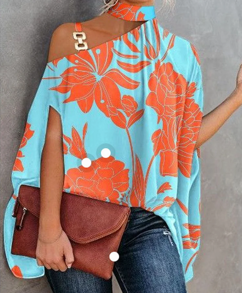 Levoire | T-Shirt Sans Manches Tendance Bleu-Orange