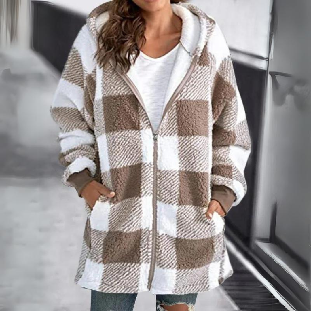 Levoire | Hoodie Surdimensionné Avec Doublure En Fausse Fourrure Pour Femmes Kaki
