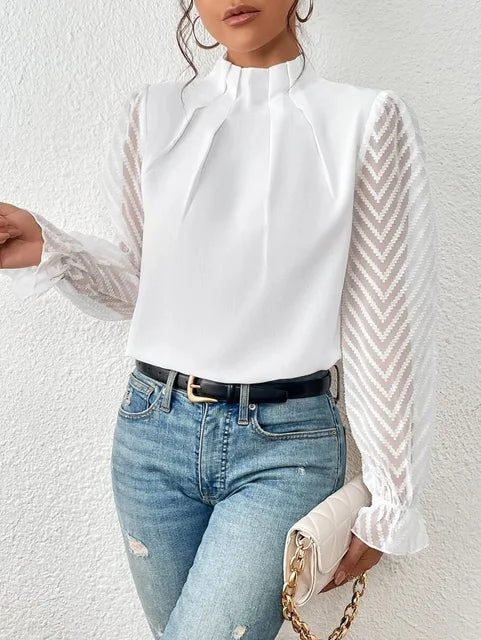 Levoire | Chemise À Manches Longues Élégante Blanc