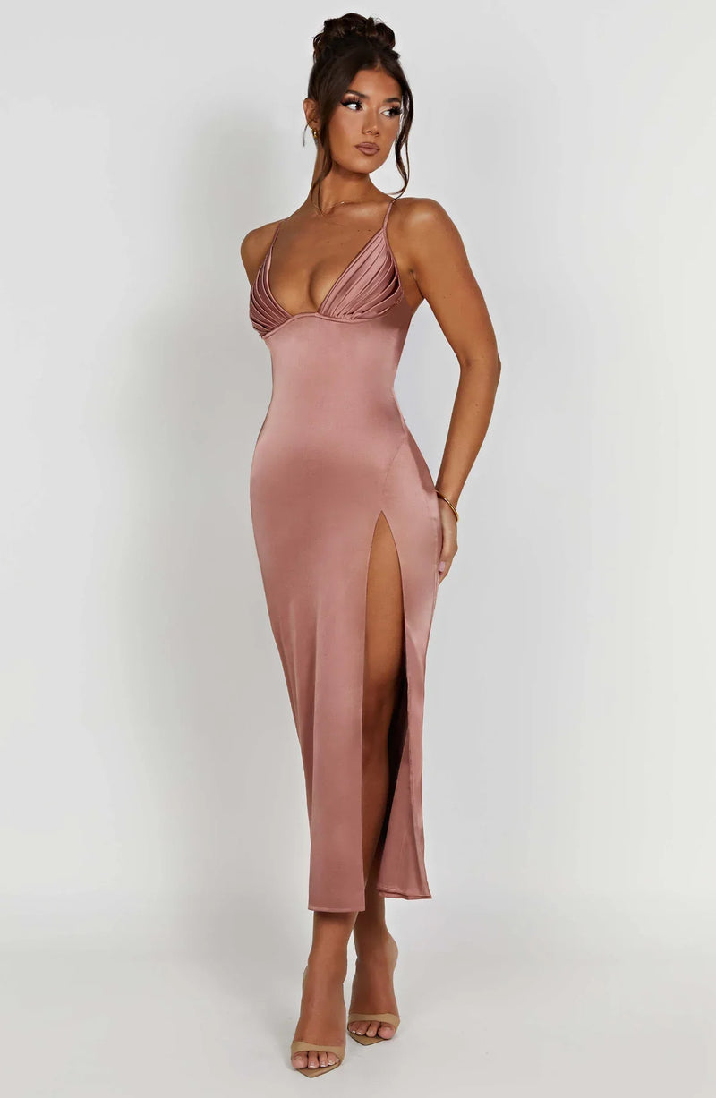 Levoire | Robe Midi Avec Bretelles Spaghetti Pour Un Look Tendance