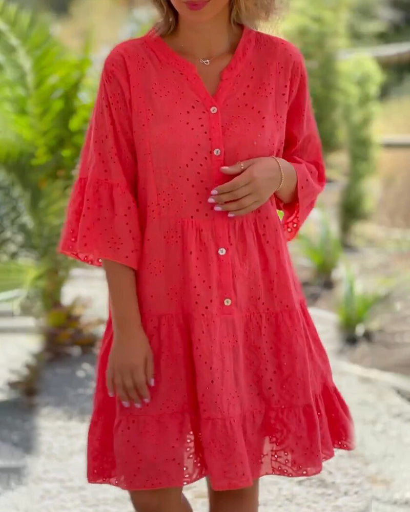 Levoire | Robe d'été fluide pour femme - Rouge