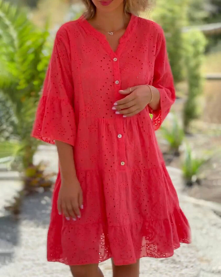 Levoire | Robe d'été fluide pour femme - Rouge