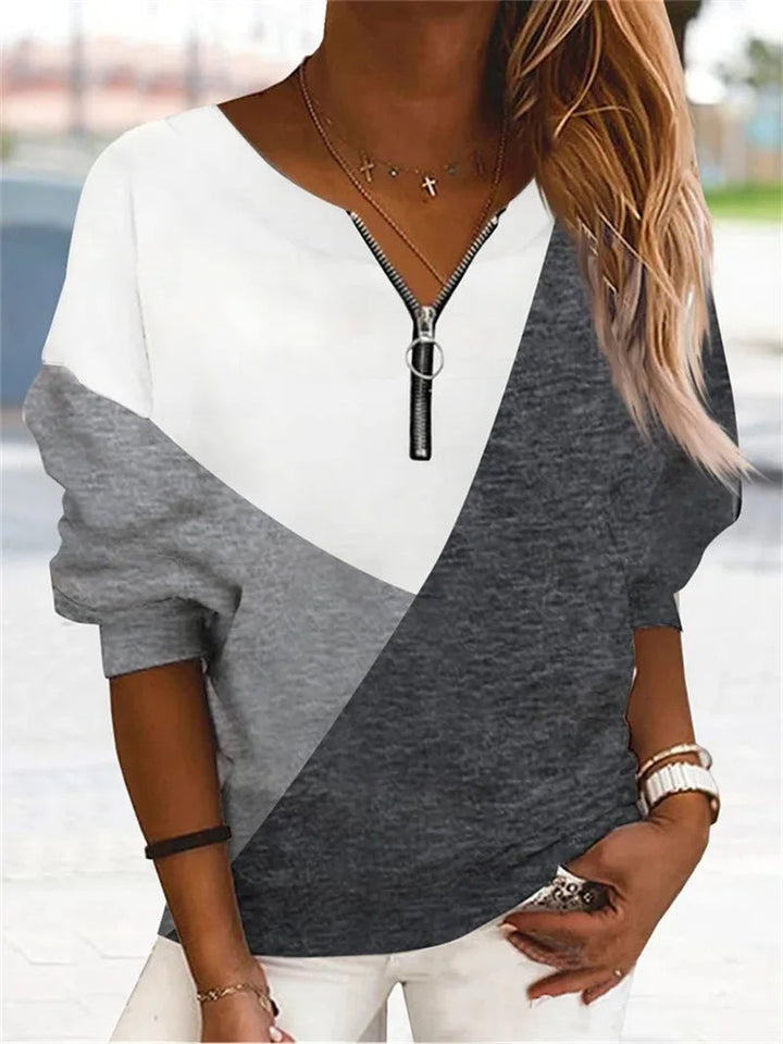 Levoire | Pull femme à col V Gris