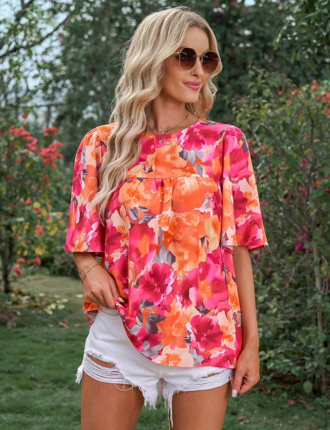 Levoire | Robe Blouse Fleurs FR Femmes Rosa