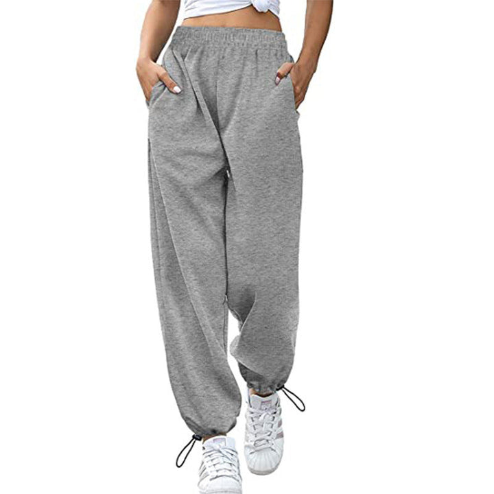 Levoire | Pantalon De Sport Pour Femmes Avec Jambe Large Et Cordon De Serrage Gris
