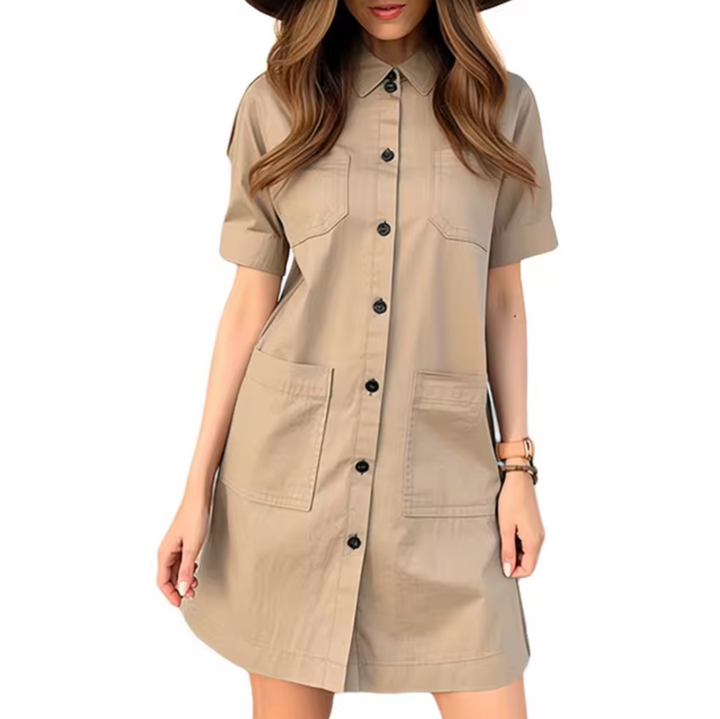 Levoire | Robe Chemise Cargo Khaki