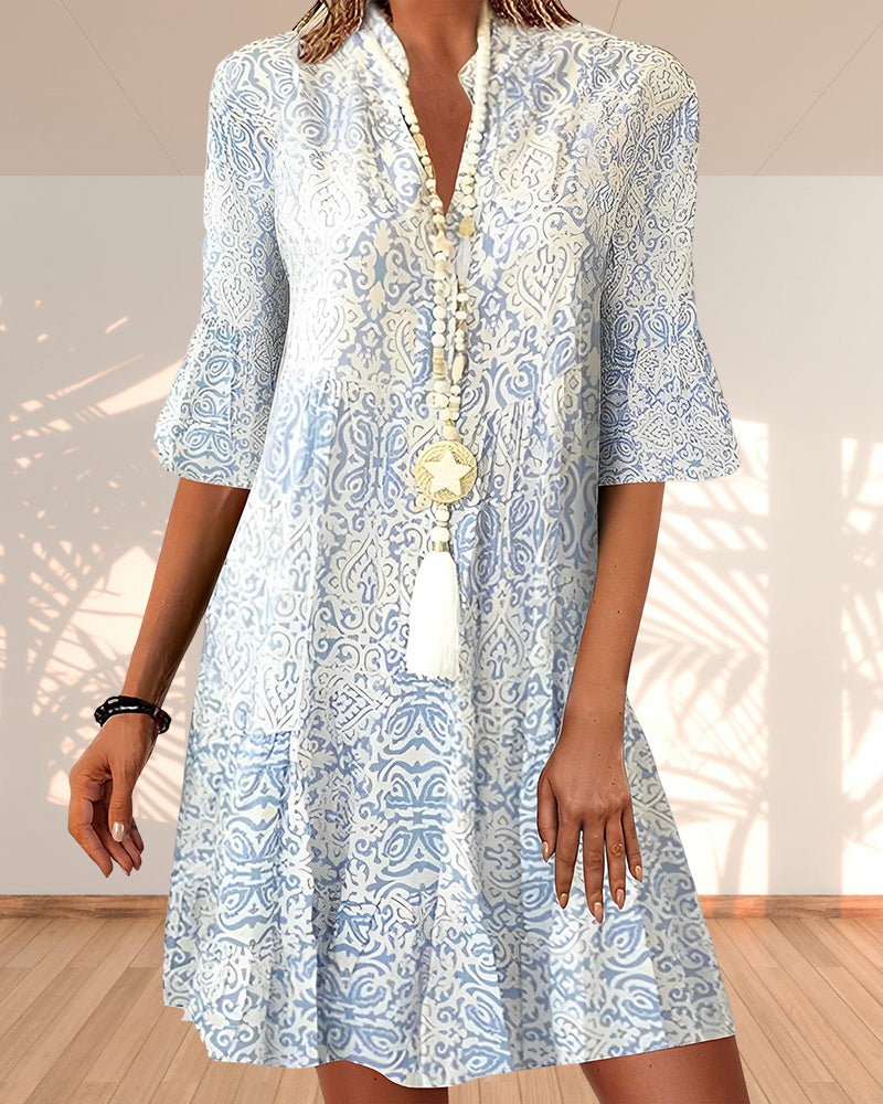 Levoire | Robe Mini Avec Imprimé Bleu