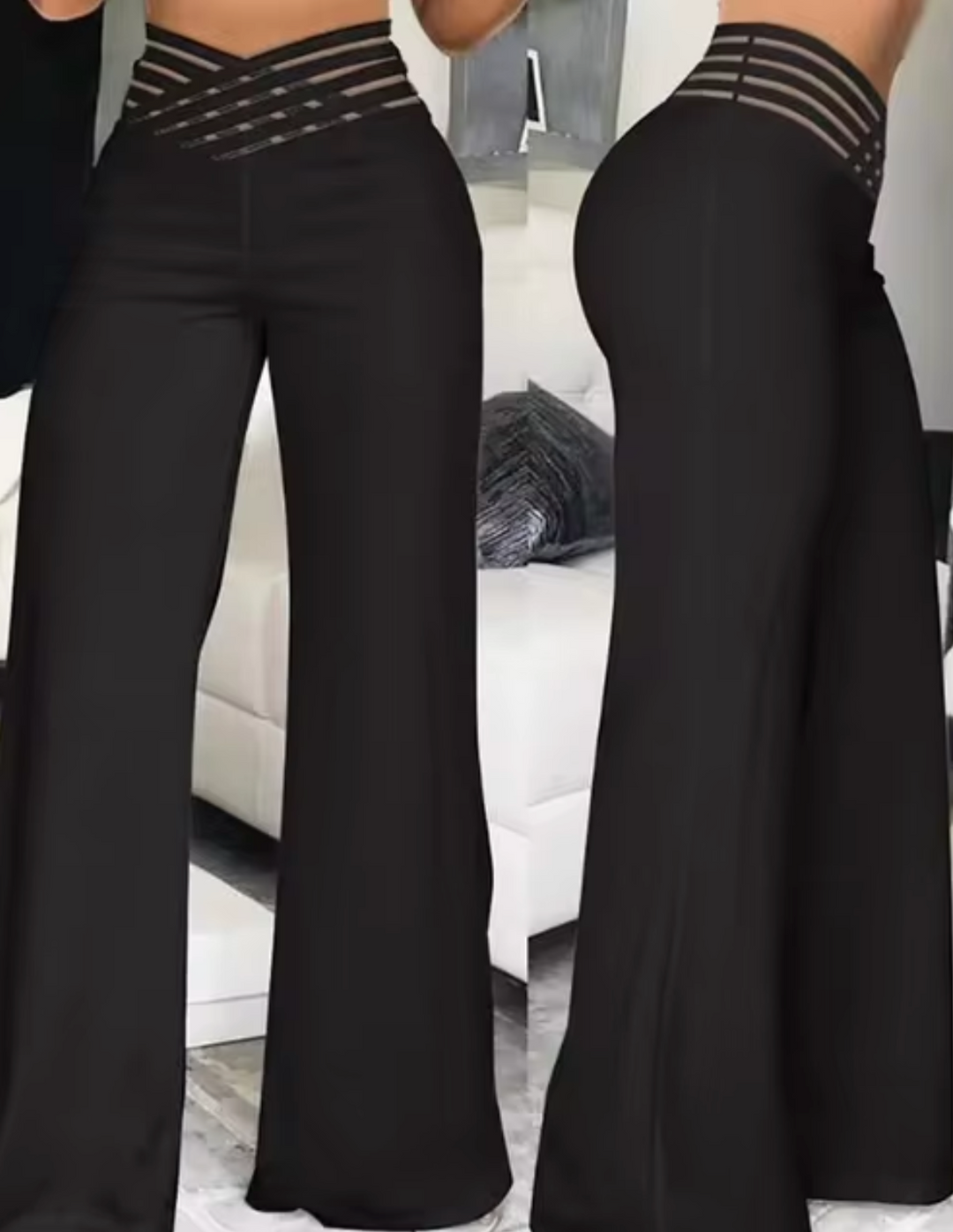 Levoire | Pantalon Taille Haute À Taille Basse Avec Des Jambes Croisées Organisateur
