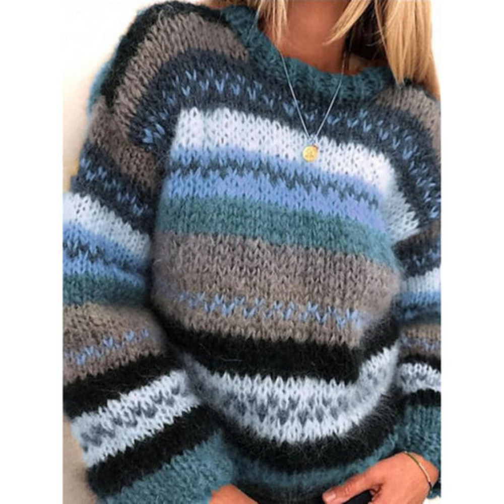 Levoire | Chauffant Pull Femmes Toutes Occasions Bleu