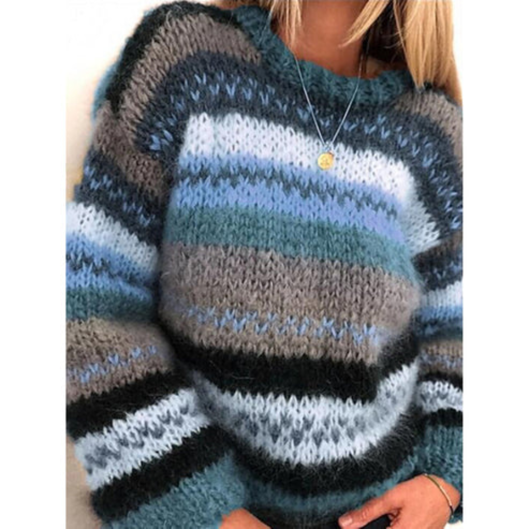 Levoire | Chauffant Pull Femmes Toutes Occasions Bleu