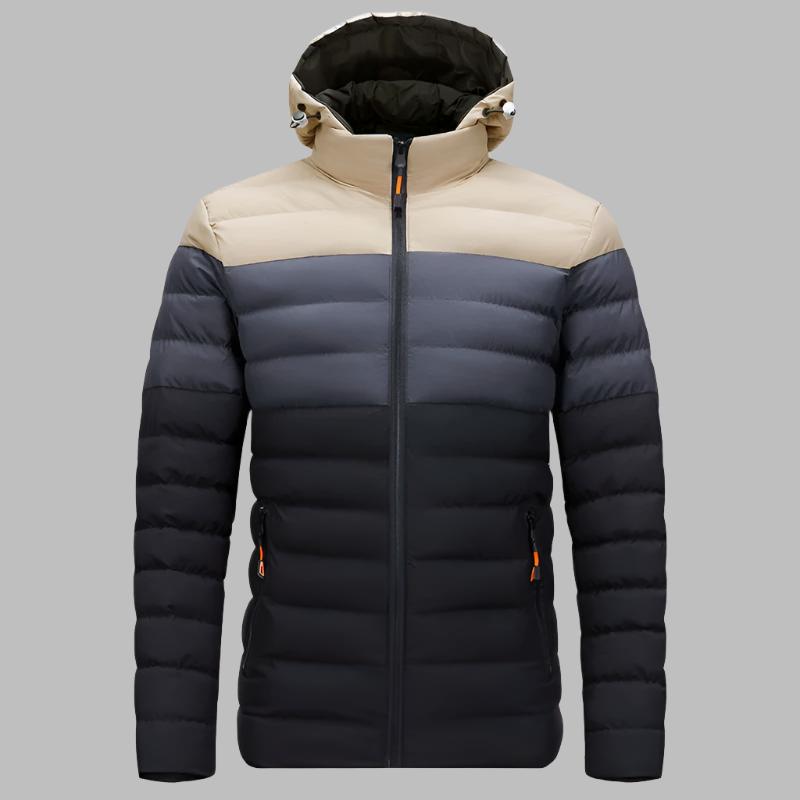 Levoire | Veste D'Hiver Légère Et Chaude Pour Hommes Avec Capuche Amovible Noir