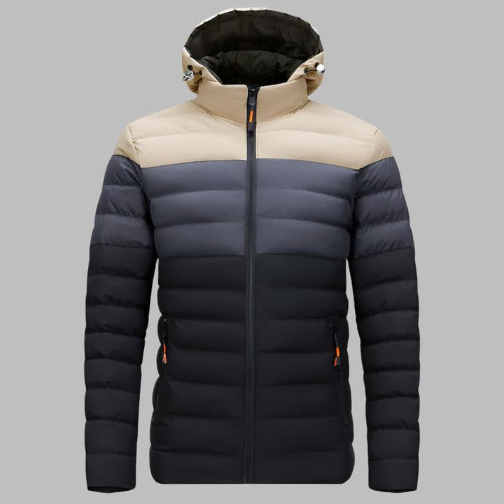 Levoire | Veste D'Hiver Légère Et Chaude Pour Hommes Avec Capuche Amovible Noir