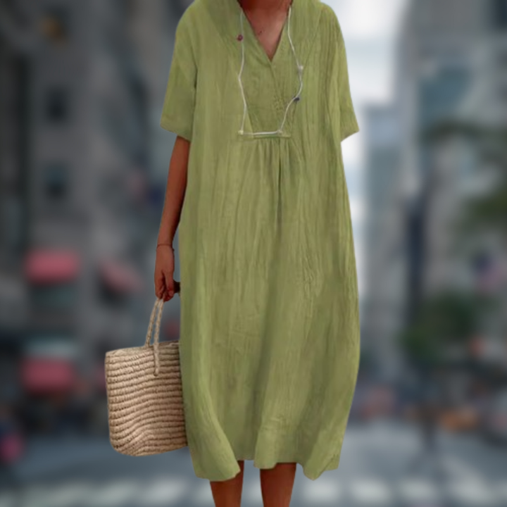 Levoire | Robe style Boho Verde Pisello