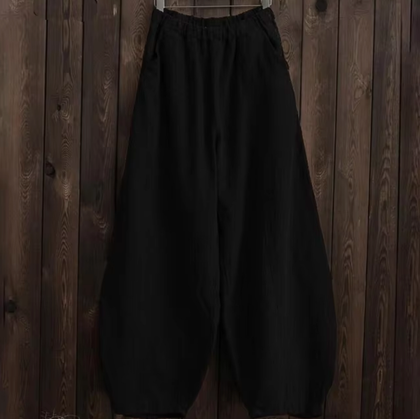 Levoire | Pantalon En Lin Et Coton Noir