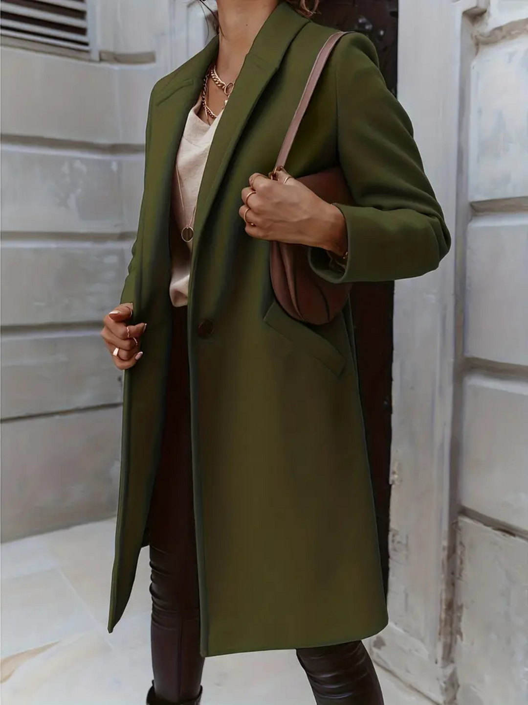 Levoire | Manteau Long Femmes Chic Armée verte