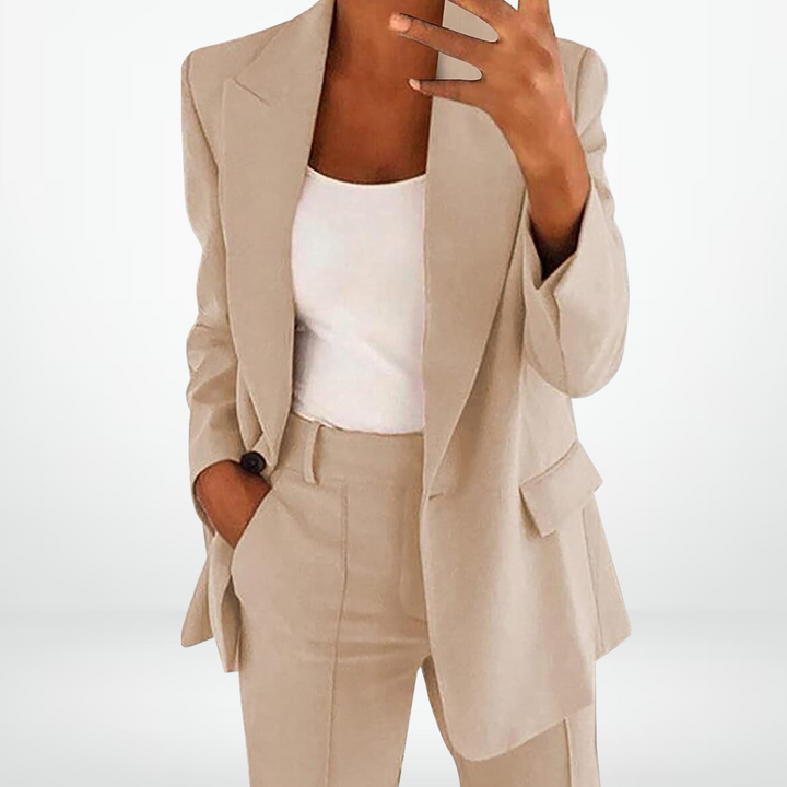 Levoire | Ensemble Blazer Et Pantalon Deux Pièces Beige