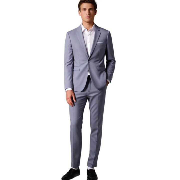 Levoire | Veste et pantalon pour hommes Veste cintrée Costume deux pièces pour hommes Gris