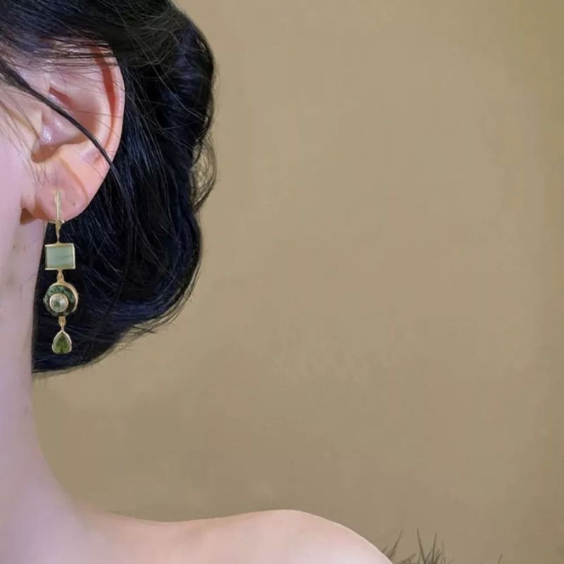 Levoire | Récolte De Vin Boucles D'Oreilles Vertes Or
