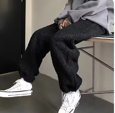 Levoire | Cachemire Pantalon Femme Harajuku Noir