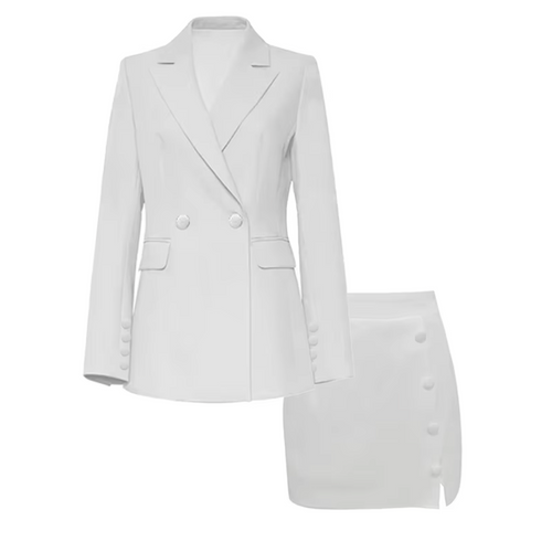 Levoire | Ensemble Élégant Composé D'Un Manteau Et D'Une Jupe