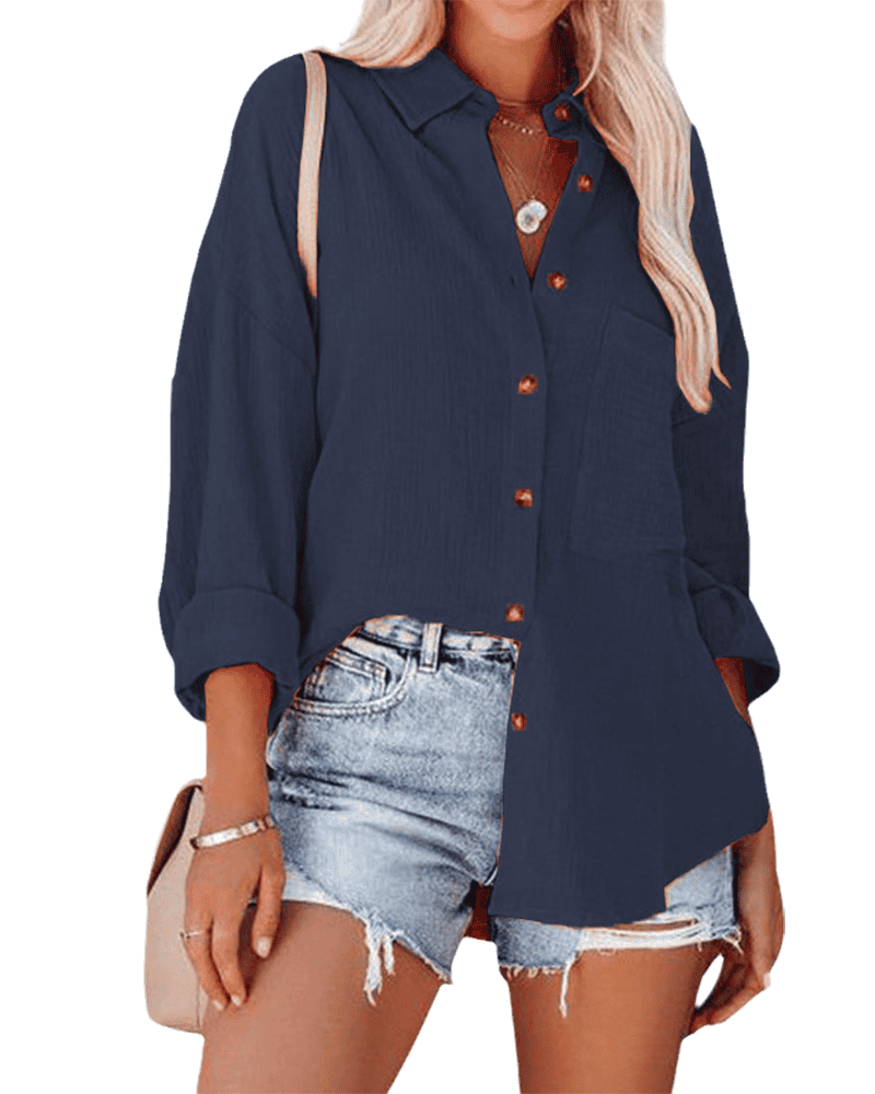 Levoire | Une Chemise Classique En De Nombreuses Couleurs Bleu Foncé