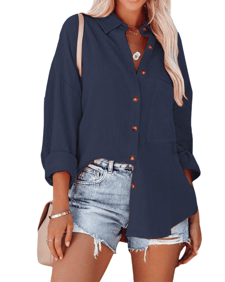 Levoire | Une Chemise Classique En De Nombreuses Couleurs Bleu Foncé