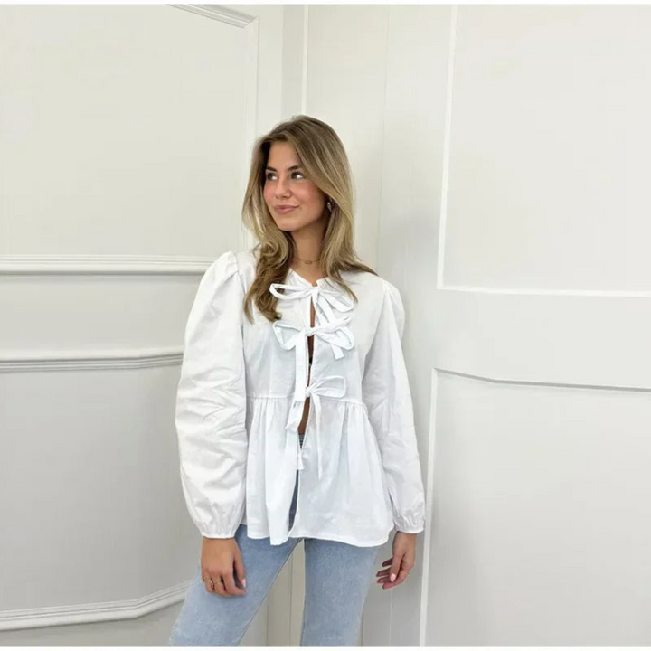 Levoire | Légante Robe Chemise FR Femmes Blanc