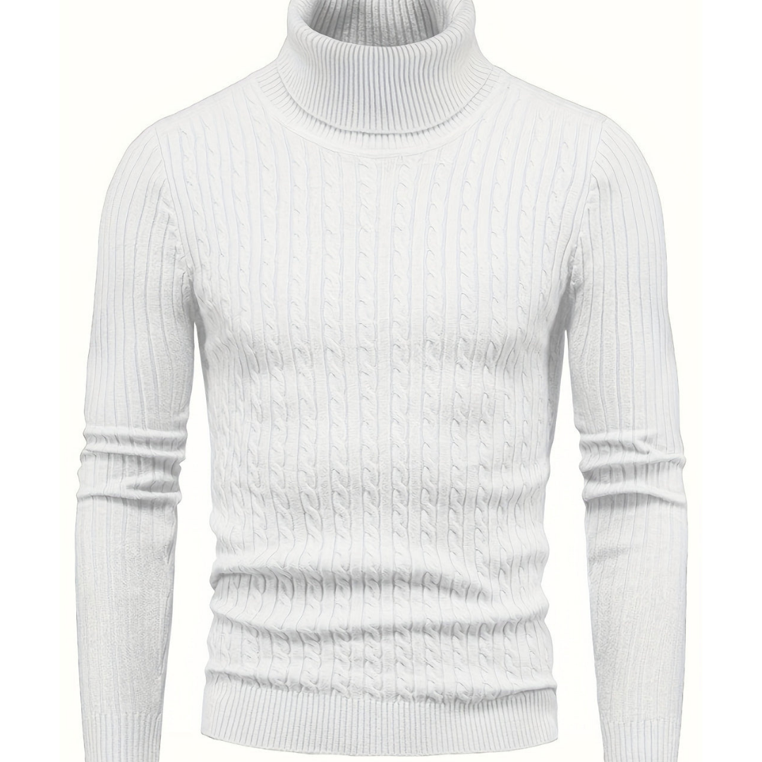 Levoire | Pull à col roulé pour hommes chaud Blanc