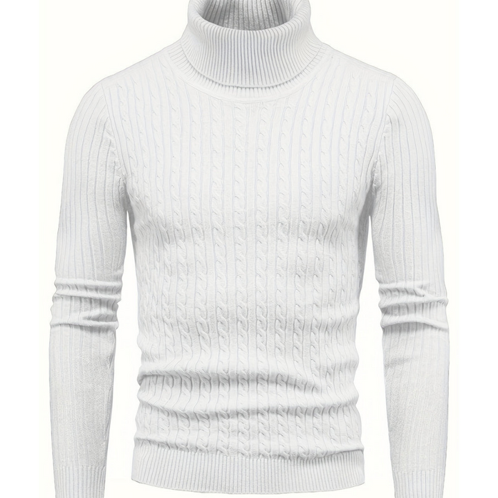 Levoire | Pull à col roulé pour hommes chaud Blanc