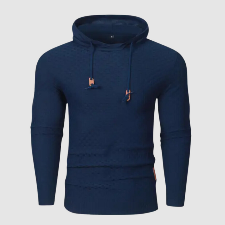 Levoire | Pull A Capuche FR Hommes Chaud Bleu