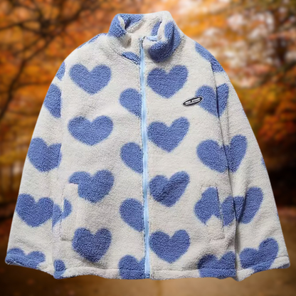 Levoire | Veste chaude double-face à cœurs