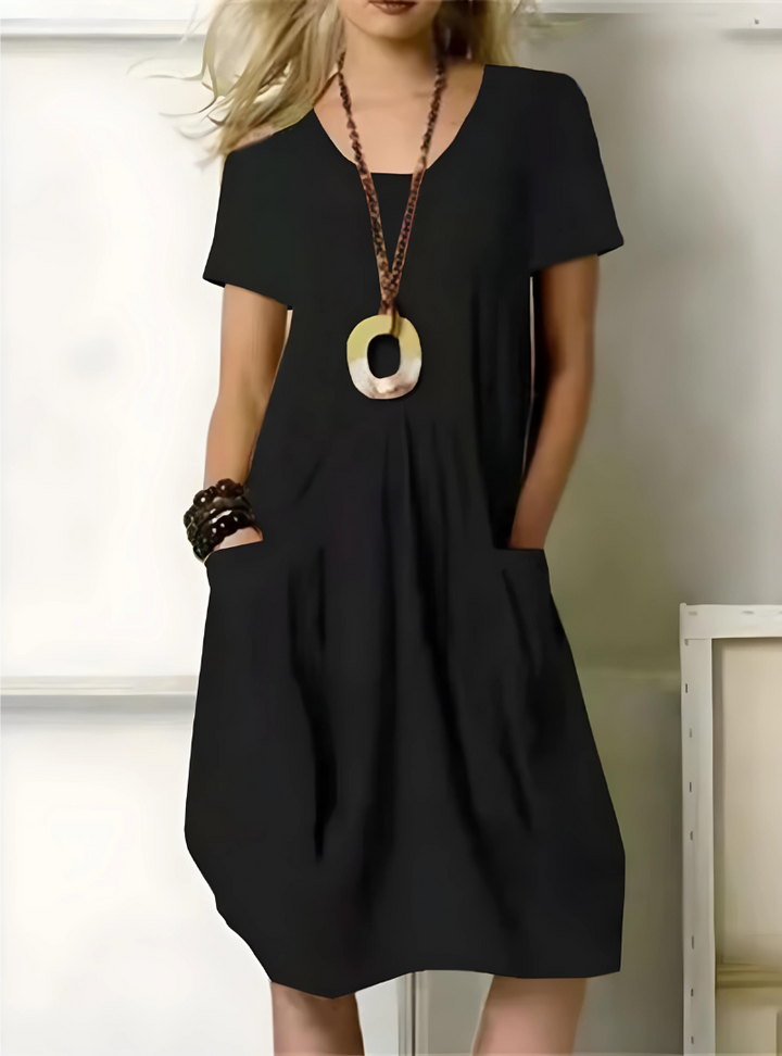 Levoire | Robe Élégante Avec Poches Noir