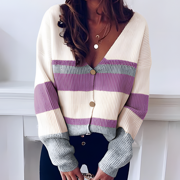 Levoire | Gilet En Tricot À Boutons Pour Femmes Élégante Rosa