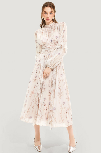 Levoire | Robe d'été à fleurs pour femmes avec jupe plissée
