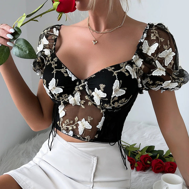 Levoire | Stella Crop Top - Sexy & Stylé Noir