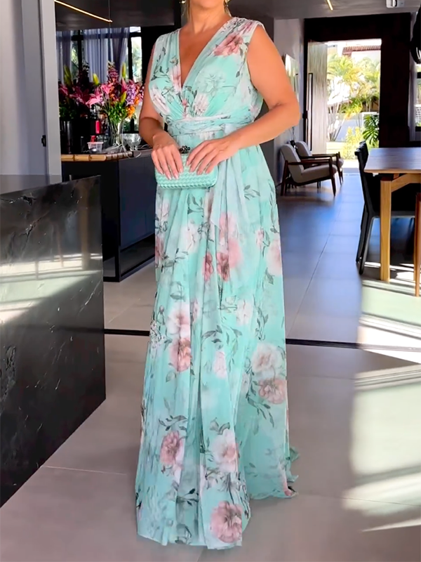 Levoire | Robe Sans Manches À Décolleté En V Et Fente Latérale
