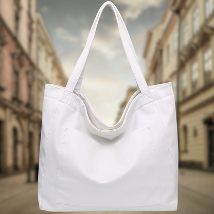 Levoire | Sac à main femme avec effet cuir souple Bianco
