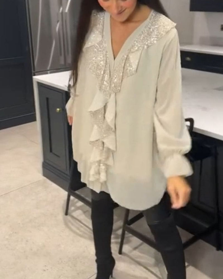 Levoire | Blouse Avec Volants Dans Une Coupe Élégante