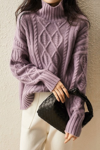 Levoire | Pull Avec Col Haut Femmes Chaud