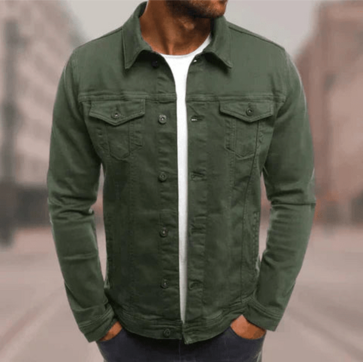Levoire | Jeansjacke FR Hommes FR Le Look Détendu Armée verte