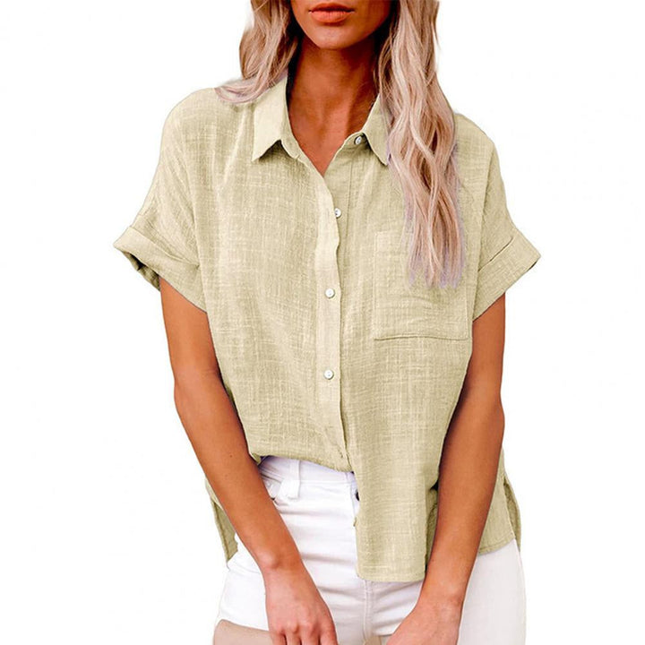 Levoire | Blouse En Lin Élégant À Manches Courtes