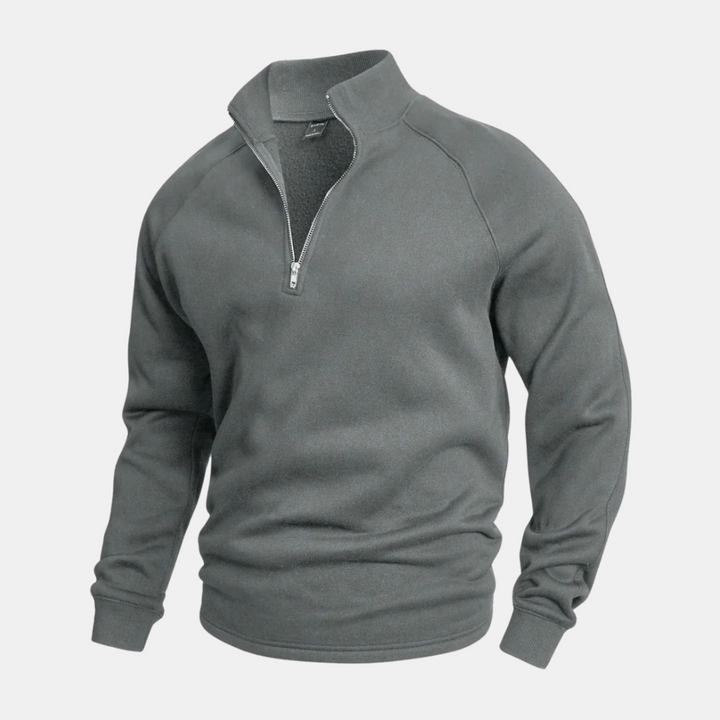Levoire | Pull En Maille Avec Fermeture Éclair Élégante Harmaa