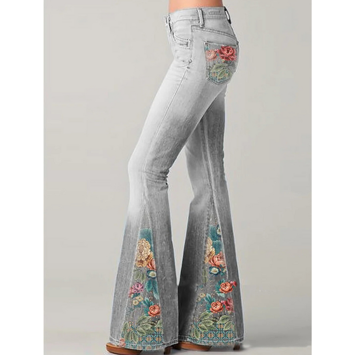 Levoire | Jeans à jambes larges pour femmes chic Gris