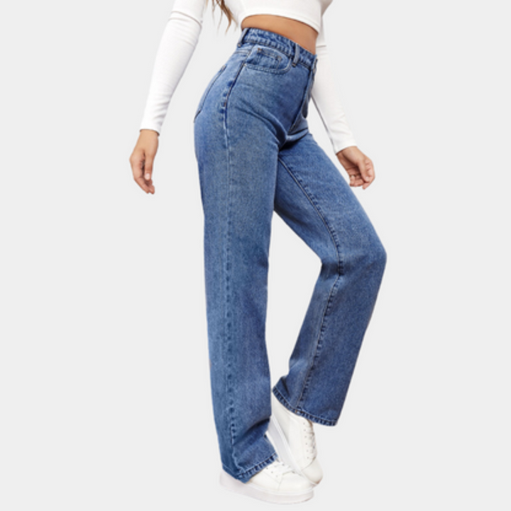 Levoire | Pantalon chic pour femmes Jean baggy décontracté à coupe détendue